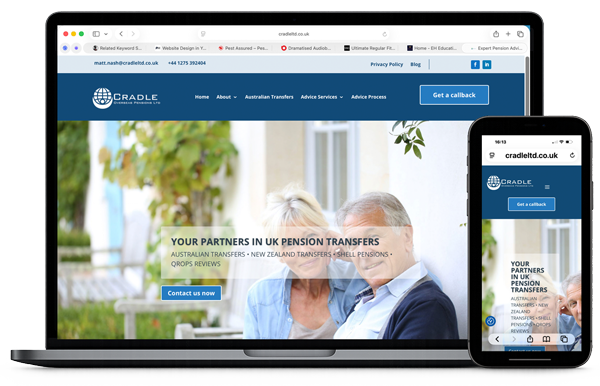Cradle-Overseas-Pensions-Ltd,-financial-services-website-design-in-York
