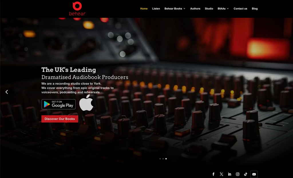 Behear-Audiobooks---website-design-York