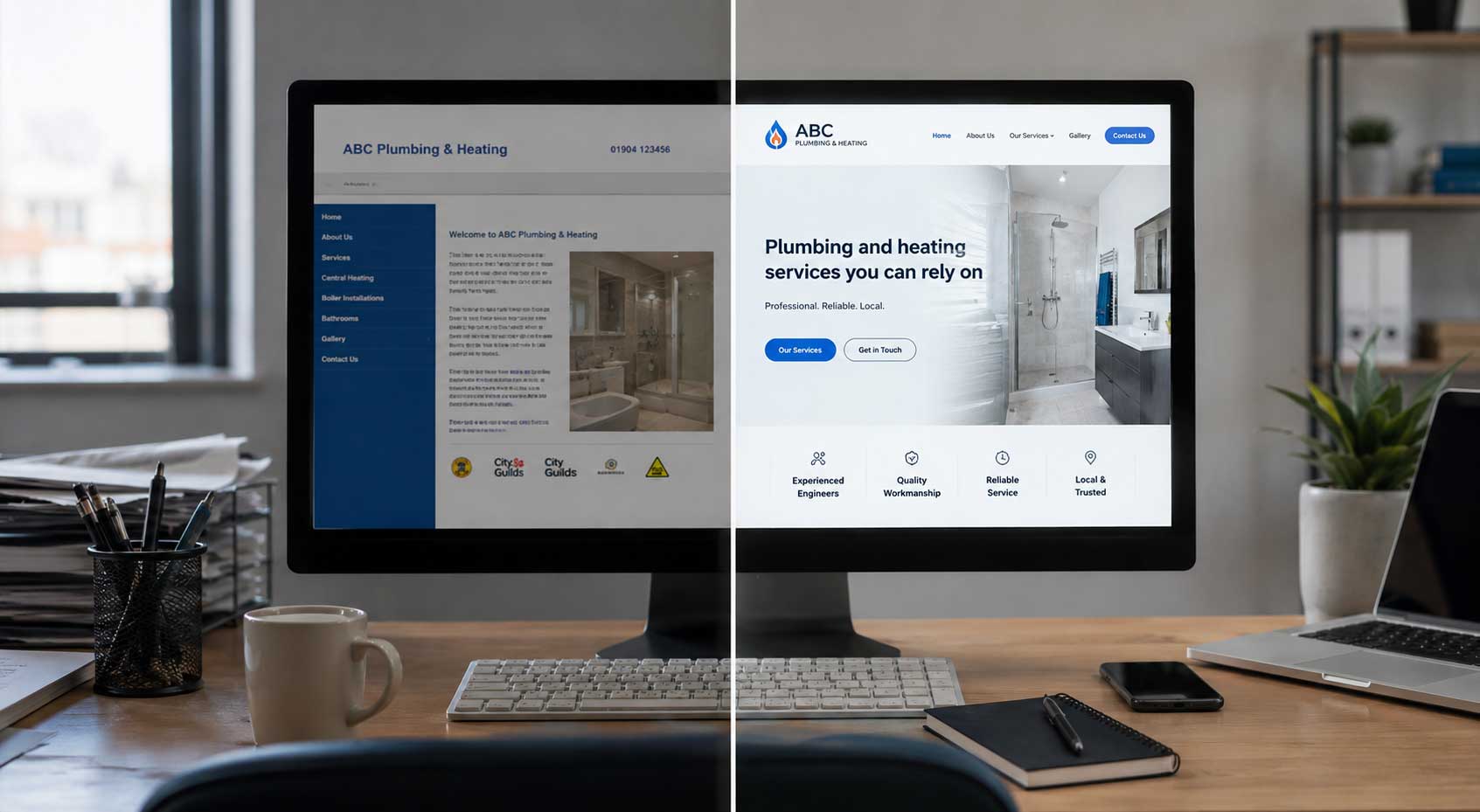 Business-website-redsign-comparison